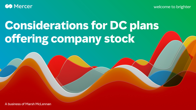 _JillKennedy's tweet photo. We surveyed #DefinedContribution plan clients to understand how DC plan #fiduciaries are managing company #stock as a plan offering. Discover our survey results and important considerations for plans offering company stock. https://t.co/QgITWLtcKP https://t.co/Rx6oRvChZQ