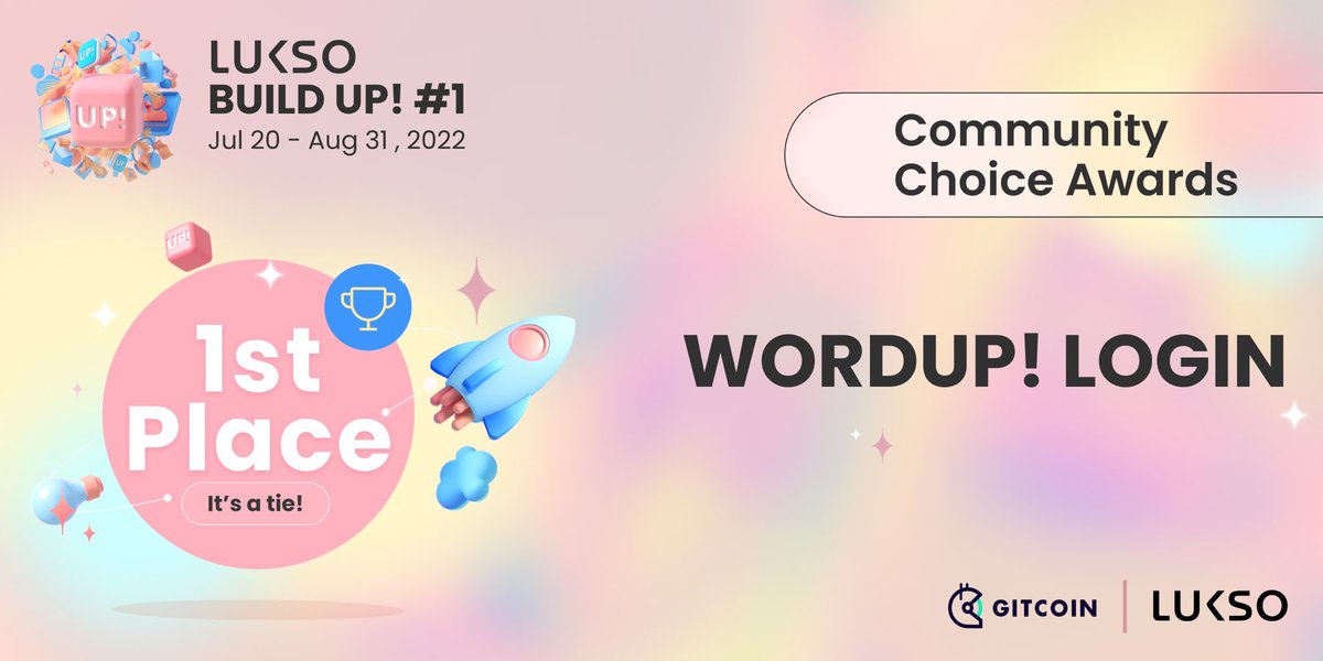 Luksoverse_io's tweet photo. WORDUP! LOGIN, first place in the Community Choice Awards and third place in the Blue Sky category of the @lukso_io BUILD ποΈ! #1 hackathon, is now downloadable from: https://t.co/ZF7m429ts0!
#luksoverse #BUILDUP1 https://t.co/7rvVIiWN42