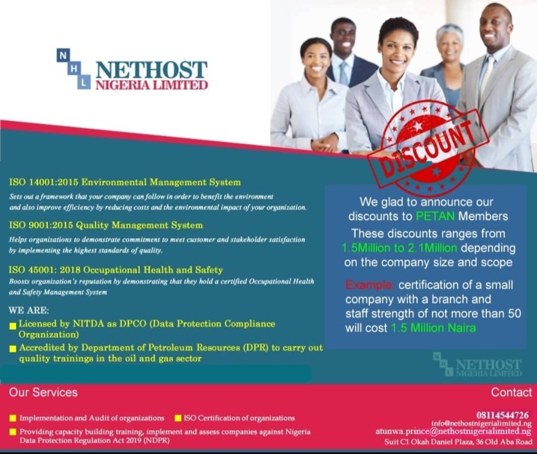PETAN_official's tweet photo. If you have any questions on ISO Certification or want ISO Certification, Contact Prince on 08114544726.
NetHost, an ISO Certification company in Port-Harcourt, is ready to support you.
#nethost
#ISO
#isocertification
#portharcourt
#Nigeria https://t.co/HqWwc9KpvL