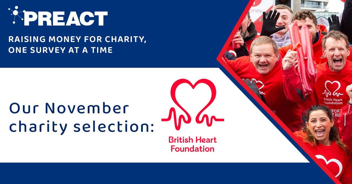 In November, we will donate to the British Heart Fund for every feedback survey our clients submit. ❤ During the last 12 months, we are delighted that our charity feedback program has raised over £1000 for charities.