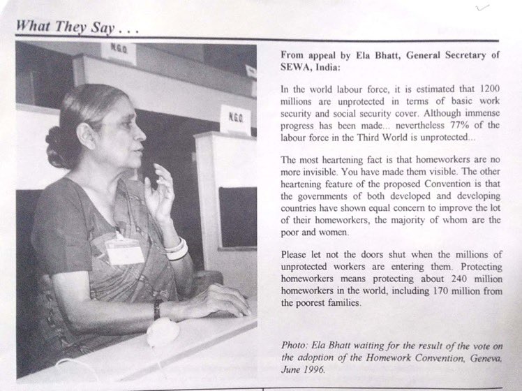 Deeply saddened to hear of the passing of the very great Ela Bhatt, founder of the Self-Employed Women’s Association, Magsaysay Awardee, and Gandhian. A rare gem and a hero.