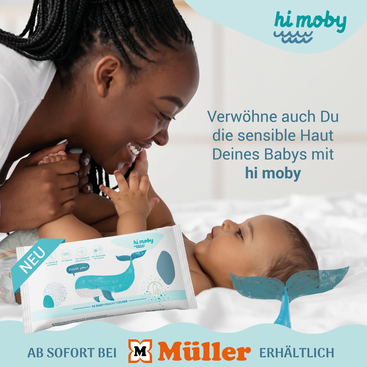 Umweltfreundliche Babypflege mit hi moby 🐳

Unsere Feuchttücher sind mikroplastikfrei und 100% biologisch abbaubar. Mit hi moby umsorgst du also nicht nur dein Kind, du denkst auch an die Umwelt. 

JETZT bei deinem Müller Drogeriemarkt 🤩
mueller.de/p/hi-moby-feuc…

 #nachhaltig