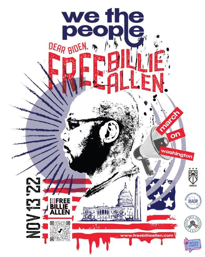 November 13, Washington DC - Event to #FreeBillieAllen innocent on Federal death row. Please support this event and join. If you can't, share with your followers. More info about the event and Billie here: freebillieallen.com/wethepeople 
Follow <a href="/freebilliealle1/">Free Billie Allen</a> 
#EndTheDeathPenalty