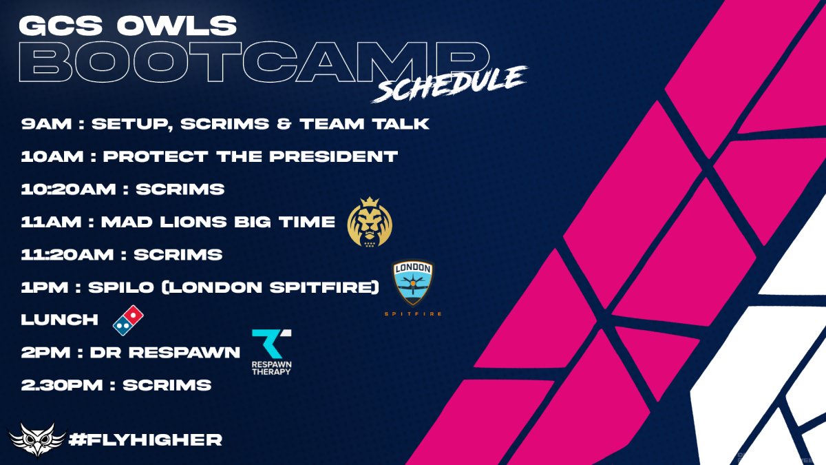 gcs_owls's tweet photo. 🚨𝗚𝗖𝗦 𝗢𝗪𝗟𝗦 𝗕𝗢𝗢𝗧𝗖𝗔𝗠𝗣 𝗦𝗖𝗛𝗘𝗗𝗨𝗟𝗘!🚨

It's going to be a busy day!

#GCSBootcamp #Esports https://t.co/Ep1N9ngZJV