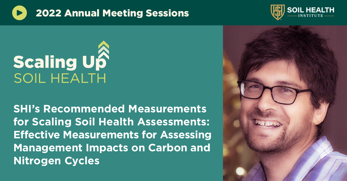 At our 7th Annual Meeting, Dr. Dan Liptzin, SHI Research Soil Scientist, summarized research results to identify effective and practical #SoilHealth measurements for assessing management impacts on carbon and nitrogen cycles across N. America. View more: zcu.io/6qL3.