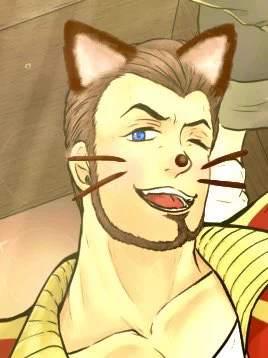ばるせんのアップも筋肉描いてくのも猫耳盛るのも楽しかった〜!右はくんのカメラアプリなので小顔&美白効果つきだけど、ばるせんは素のオレ様が1番かっこいいだろって言いそう 