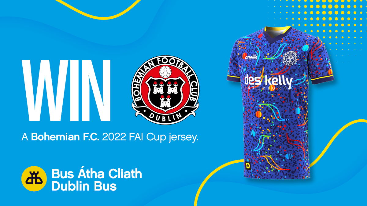 Happy #Friday everyone. We’re back with yet another #giveaway. For your chance to #win a large @bfcdublin x #DublinBus FAI cup jersey, reply with #DBFreebie. Good luck all. #Bohs 🔴⚫️ #DublinsOriginals