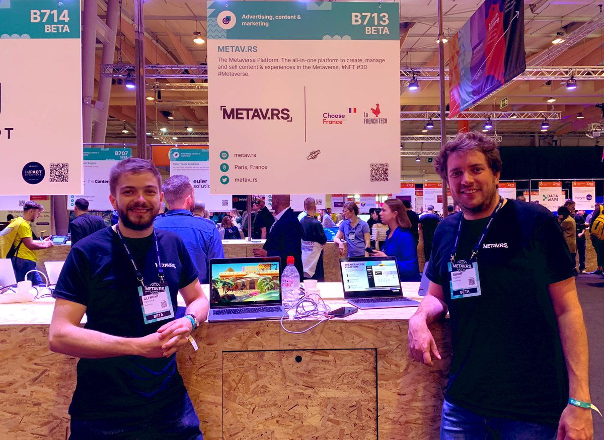 LE ROUX Arnaud (@arnaudleroux) on Twitter photo Trop heureux de passer un moment ce matin sur le stand de @METAV_RS au #WebSummit !
Si l’implémentation de #metavers vous intéresse, passez à tout prix rencontrer <a href="/CFoufouch/">Clément FOUCHER</a> et <a href="/FoucherS/">Simon Foucher</a>
Metav.rs intervient sur toutes les strates de la création de #Metaverse Trop heureux de passer un moment ce matin sur le stand de @METAV_RS au #WebSummit !
Si l’implémentation de #metavers vous intéresse, passez à tout prix rencontrer <a href="/CFoufouch/">Clément FOUCHER</a> et <a href="/FoucherS/">Simon Foucher</a>
Metav.rs intervient sur toutes les strates de la création de #Metaverse