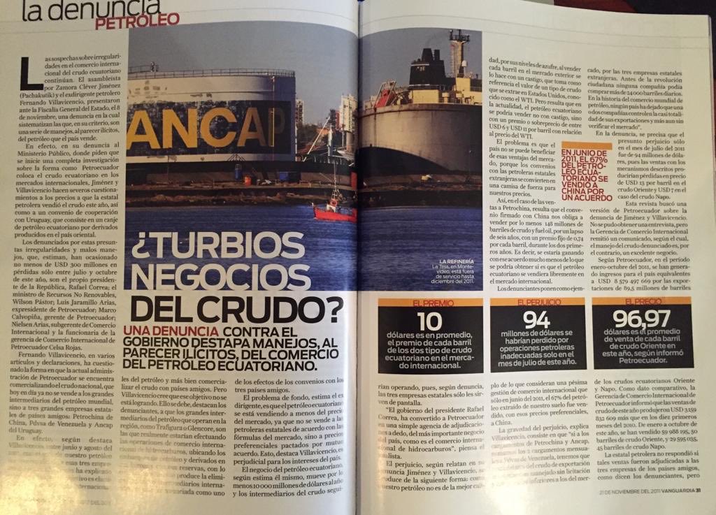 VillaFernando_'s tweet photo. Hace una década revelé la corrupción del caso Ancap/Trafigura. Remití una carta al Senado uruguayo que investigó el caso. La fiscalía de ese país señaló que Ecuador perdió $205 millones. Ahora la justicia de USA confirma que Nilsen Arias recibió sobornos. Siempre tuve la razón. https://t.co/5s2uTPL6pQ