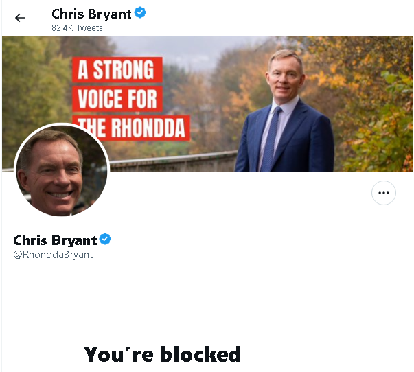 Chris Bryant has awarded me with a 'Badge of Honour' for exposing his apparent misunderstanding of reality.