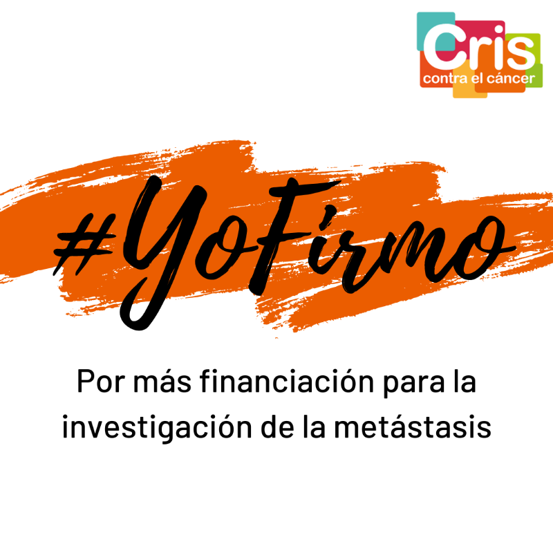criscancer's tweet photo. ✍🏼  Firma nuestra petición para pedir al Gobierno más financiación para la investigación de la metástasis.
