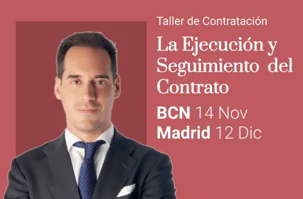 Pixelware_SA's tweet photo. Madrid y Barcelona. Taller de Contratación Pública "La Ejecución y el Seguimiento del Contrato Público" con @Javiervazquezma Inscripciones aquí: https://t.co/4mqPuO07rb https://t.co/m4hMXkRJNK