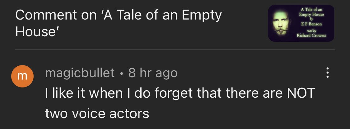 My new favourite YouTube comment! #voiceactor #audiobook <a href="/DamnGoodVoices/">The Damn Good Group</a>