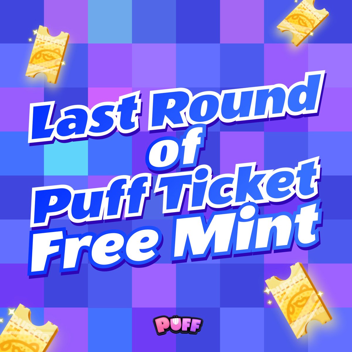 Puffverse's tweet photo. A whole month of #Puffverse Registration and #PuffTicket Free Mint is about to end ⏳
Mint your tickets in the LAST round on Friday, Nov 4th 📅

Get WL for the last week
👉🏻 https://t.co/1RPWyhmuus
Join Genesis Lottery w/ a boost
👉🏻 https://t.co/lbkeuPeBSj

Ready for more events! https://t.co/XXvlUtmrBp