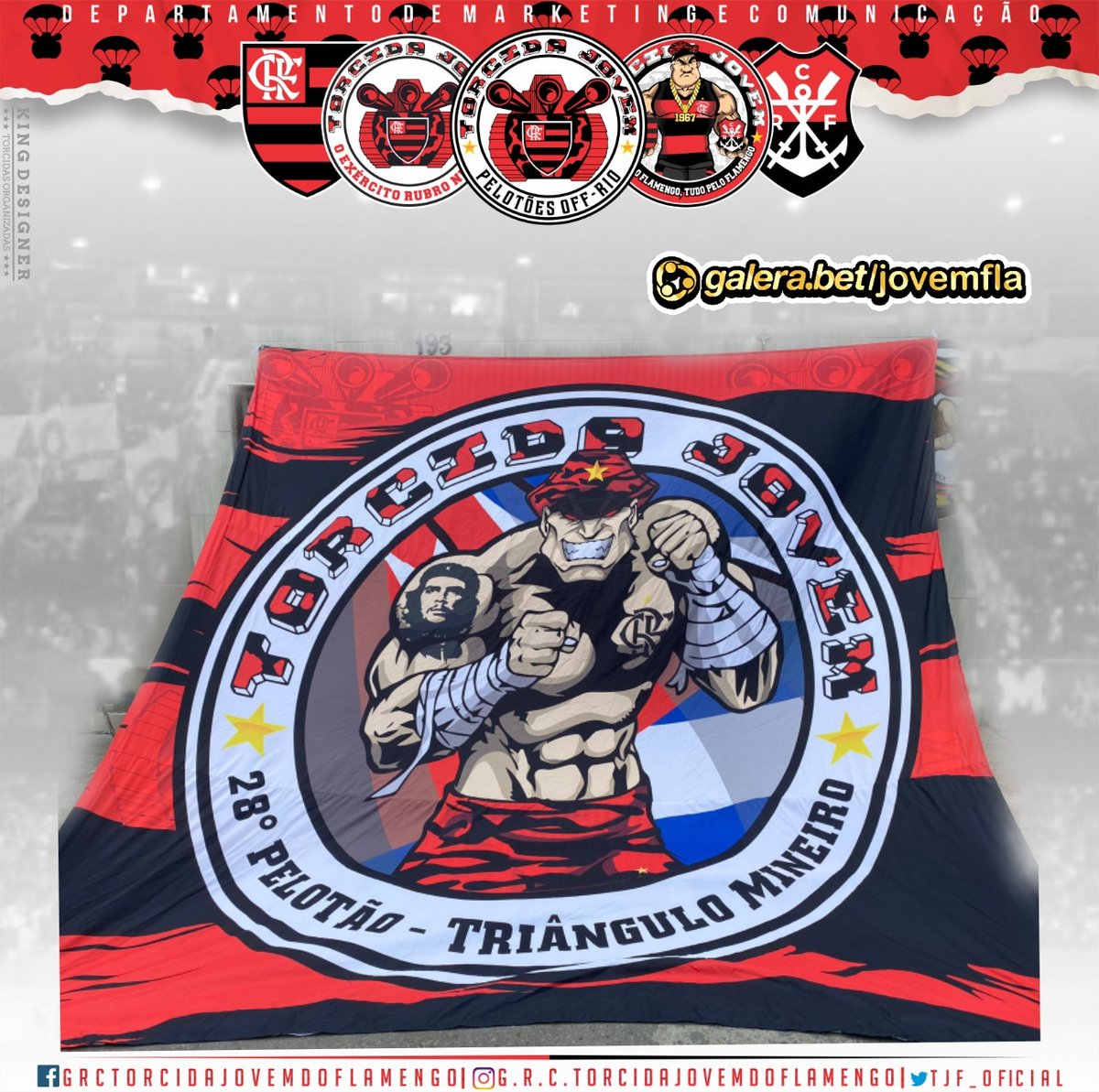 jovemflaoffrio's tweet photo. >>>Bandeiras Off-Rio<<<
Bandeira Bison do G. R. C. Torcida Jovem do Flamengo - 28° Pelotão - Triângulo Mineiro/MG.
ALISTE-SE JÁ!
"Torcida Jovem - Off-Rio"
#AJOVEMFLAVOLTOU #TORCIDAJOVEM #FLAMENGO #TJF #CRF #JOVEMFLA #OFFRIO https://t.co/9O36K54Iir
