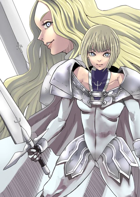 漫画『CLAYMORE』よりクレアとテレサ久しぶりに全巻読み直したので……!自分の一番好きな漫画です#Claymore #クレイモア 