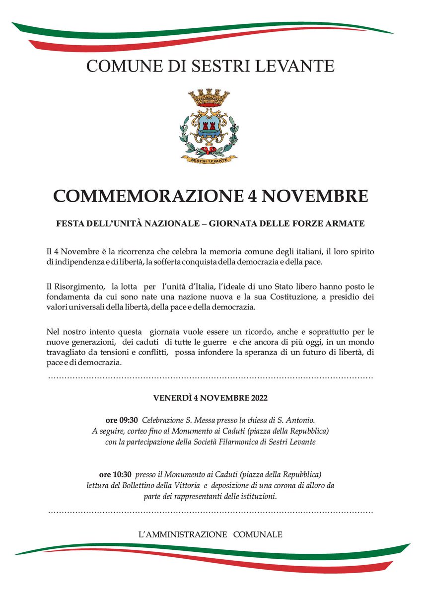 COMUNE DI SESTRI LEV tweet media