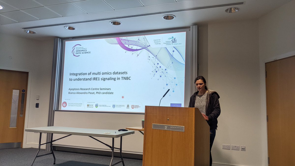 ARC_UniOfGalway's tweet photo. Another great #ARCtalk Today's speaker was @BiancaSamsa from @AdrienneMGorman and @Afshin_Samali lab who spoke about her project on integrating omics datasets ππ» https://t.co/SWsYIEBnXt