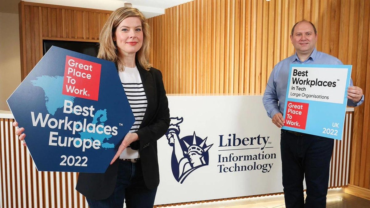 We're officially a Great Place to Work... @GPTW_UK @GPTW_Ireland liberty-it.co.uk/stories/articl…