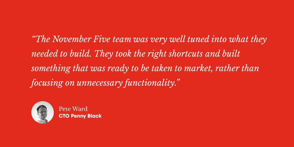 November Five (@novemberfiveco) on Twitter photo “A common issue with agencies is that they just spend too much time focusing on the wrong thing”, says Pete Ward, CTO <a href="/PennyBlack_io/">Penny Black</a>. Read our latest article on tech partnerships in the venturing space: N5.co/penny-blog
#techpartner #pilot #ecommerce #venturing #vc “A common issue with agencies is that they just spend too much time focusing on the wrong thing”, says Pete Ward, CTO <a href="/PennyBlack_io/">Penny Black</a>. Read our latest article on tech partnerships in the venturing space: N5.co/penny-blog
#techpartner #pilot #ecommerce #venturing #vc