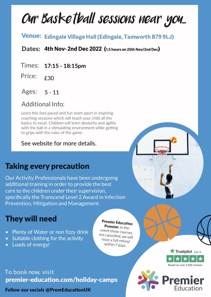 Edingale Basketball starting THIS Friday!!! 

Book now: 
premier-education.com/parents/venue/…

#Edingale #Basketball #Tamworth