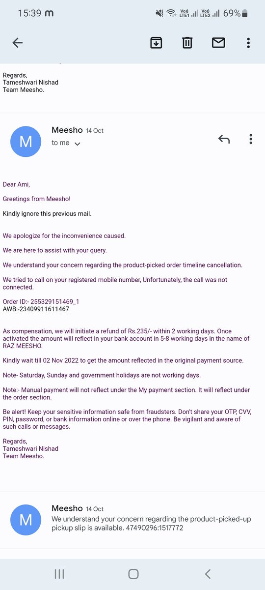 AmiShah60's tweet photo. @Meesho_Official 

When will I'll get My refund?????? https://t.co/agXNrads7U