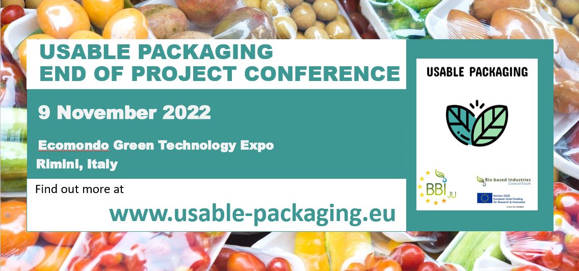 One week to go to the <a href="/Uspackproject/">Usable Packaging</a> end of project stakeholders' conference at <a href="/Ecomondo/">Ecomondo</a> - if you can't join us on the day, you'll be able to watch online via a livestream service.  Details on the Ecomondo website.
bit.ly/3WhAt6V <a href="/CBE_JU/">Circular Bio-based Europe Joint Undertaking</a> #bioplastics #packaging
