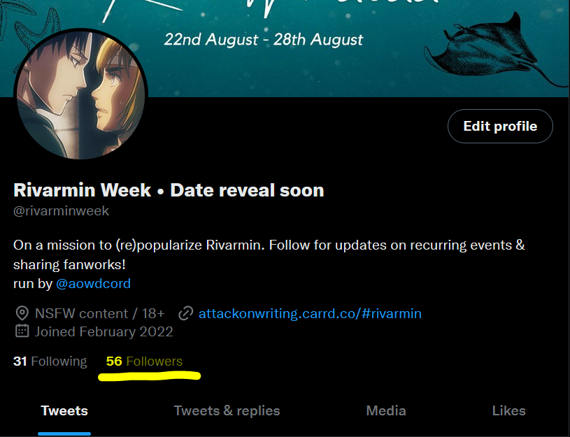rivarminweek's tweet photo. We're over 50 #rivarmin shippers! Whoop whoop! Thanks for your interest in such a rare ship, y'all 😍 https://t.co/vEemai3JxH