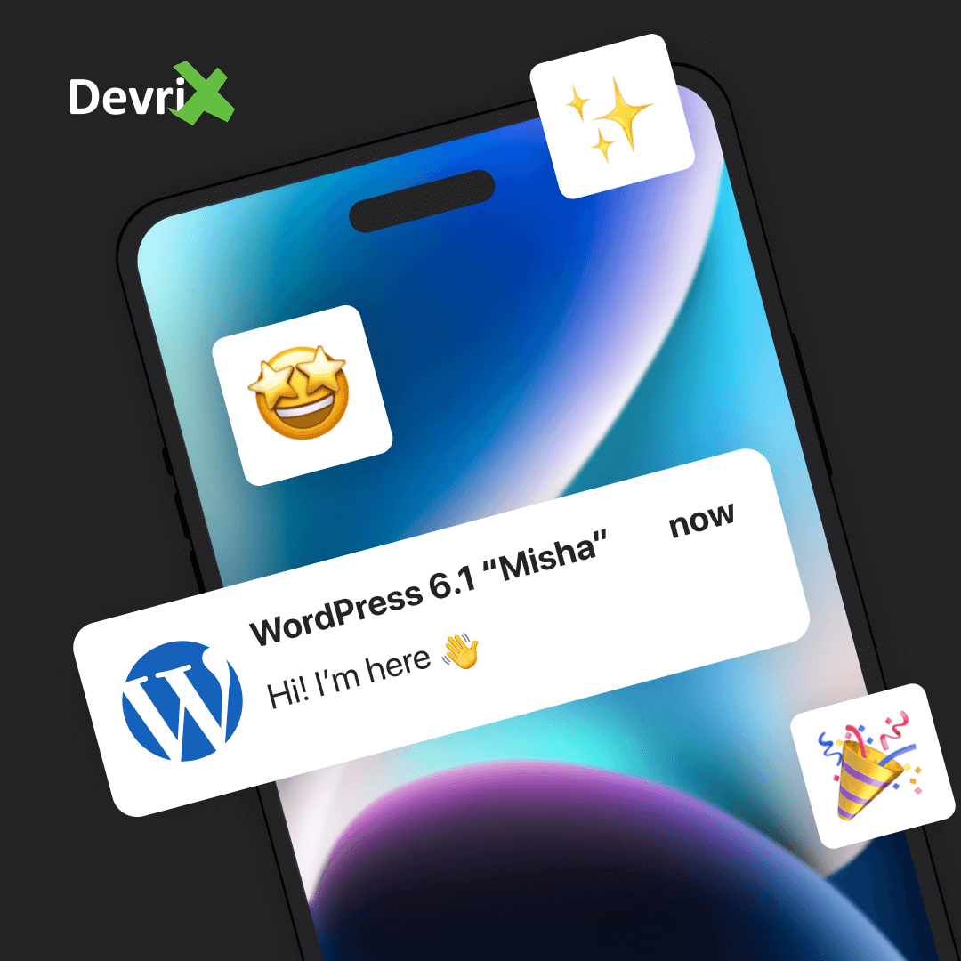 wpdevrix's tweet image. 🌟WordPress 6.1 &quot;Misha&quot; is officially here!🌟

More info here: devrix.com/wordpress-6-1/ 

#devrix #wordpress #newrelease #wordpressupdate #wordpressfeatures #webdesign #webdevelopment