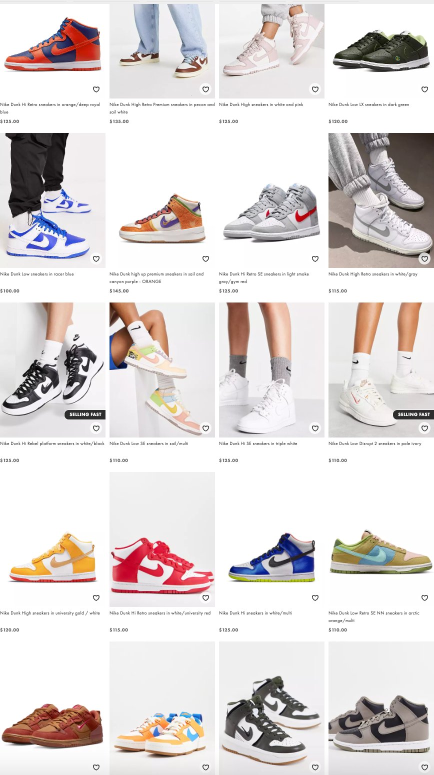 nike dunk asos