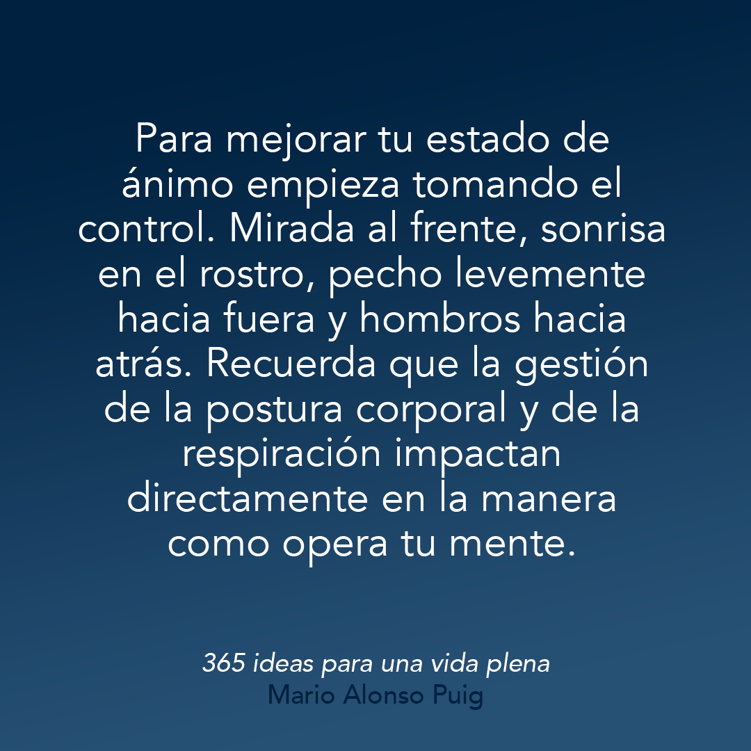 MarioAlonsoPuig's tweet photo. Tan acostumbrados como estamos a pensar que todo se controla desde la cabeza y a través del pensamiento, muchas veces nos resistimos a creer que un simple cambio en la postura o en la forma de movernos pueda tener un impacto tan grande en nuestra manera de percibir y pensar. https://t.co/XroemKTE9e