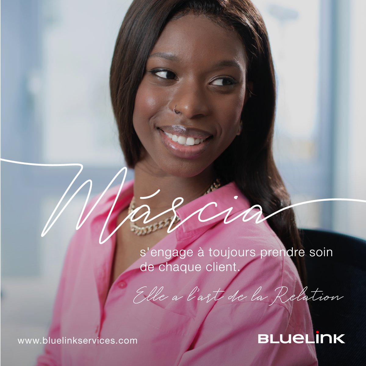 « L’empathie, la posture attentive et attentionnée sont des clés pour cultiver des liens de qualité » : pour Márcia, conseillère clientèle chez #BlueLink, la #relation est un art 🤝❤️
