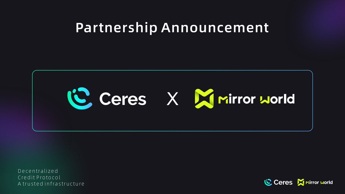 🎉Thrilled to reveal our new ecosystem partner @joinmirrorworld
 
🥂We would work together to develop and deploy solutions for the #GameFi developers and communities.
 
⚛️Mirror World is a #web3 Game Matrix, powered by <a href="/mirror_matrix/">Mirror Matrix</a>
 
💪Let's Develop Worlds as Games 🎮