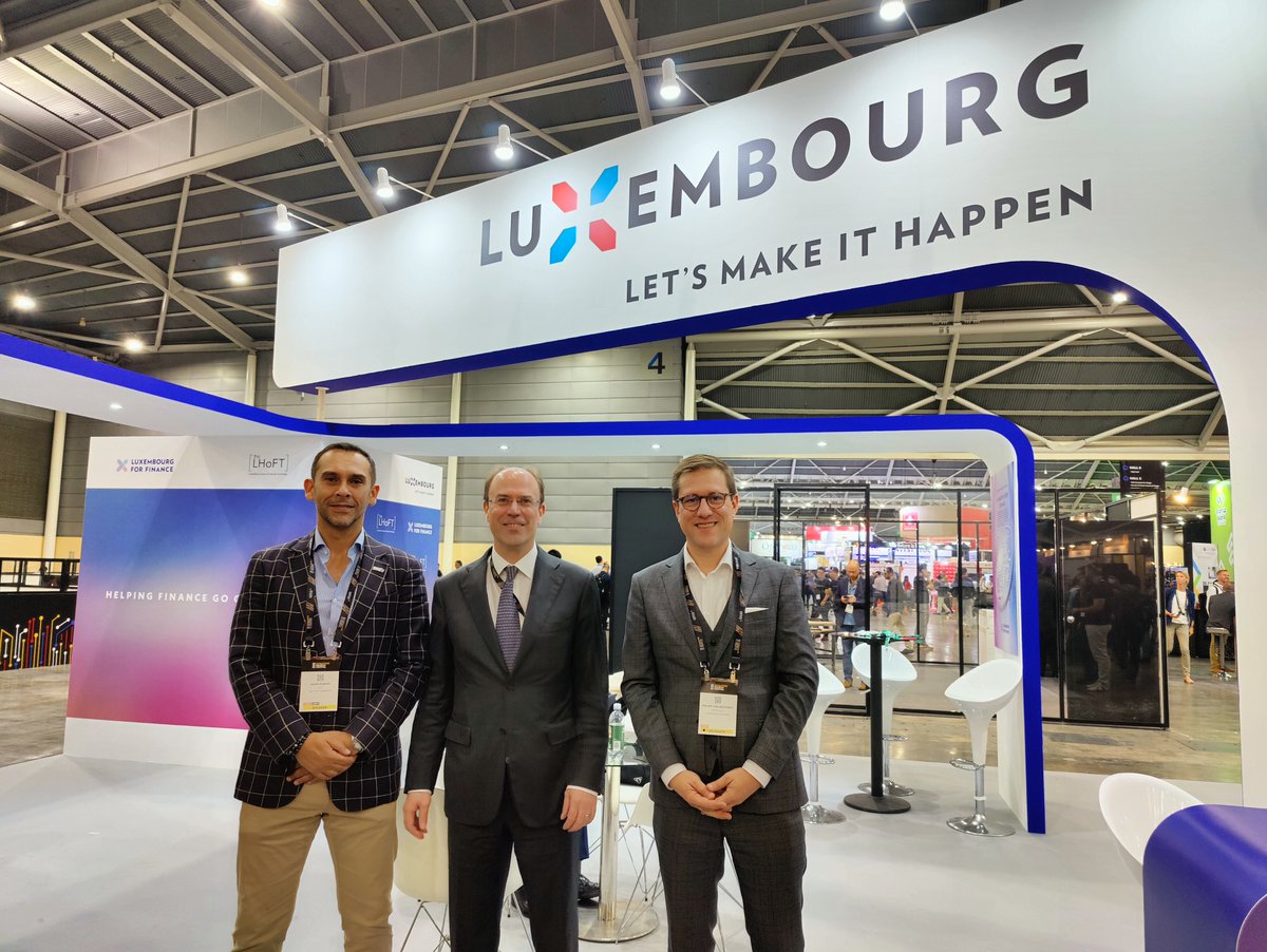 The_LHoFT's tweet photo. Excited for day one of Singapore Fintech Festival! 🎉
We're here alongside @LuxFinance, on #Luxembourg's national pavilion, Booth 4J17, Hall 4, which was opened by Ambassador @HemmerPatrick this morning!
#Fintech #Finserv @MinFinLux @LUAmbBKK #SFF22 https://t.co/TlqhvOavnS