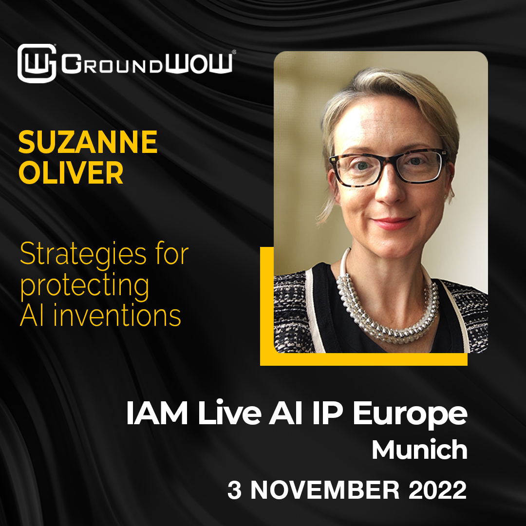 GroundWOW® (@groundwow) on Twitter photo At GroundWOW, we take IP very seriously, so much so that we have world-leading IP experts like <a href="/SuzOliver/">Suzanne Oliver</a>
She's speaking at the IAM Live AI and IP conference in Munich on Thursday, so if you're around, go and say hello to her! 👋 At GroundWOW, we take IP very seriously, so much so that we have world-leading IP experts like <a href="/SuzOliver/">Suzanne Oliver</a>
She's speaking at the IAM Live AI and IP conference in Munich on Thursday, so if you're around, go and say hello to her! 👋