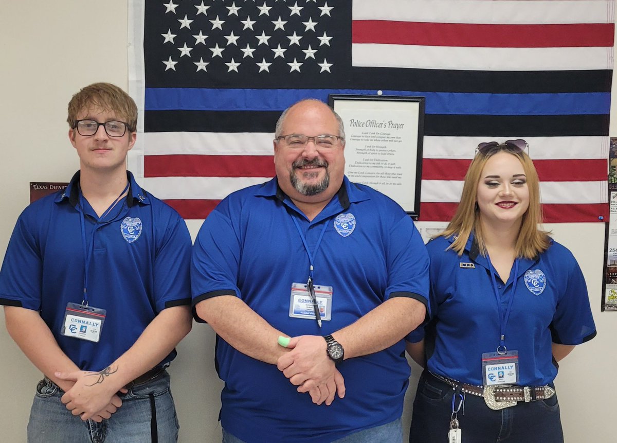 Sergeant Braydon Stewart and Corporal Angel Newcomb are newly elected officers of Connally CTE Law.