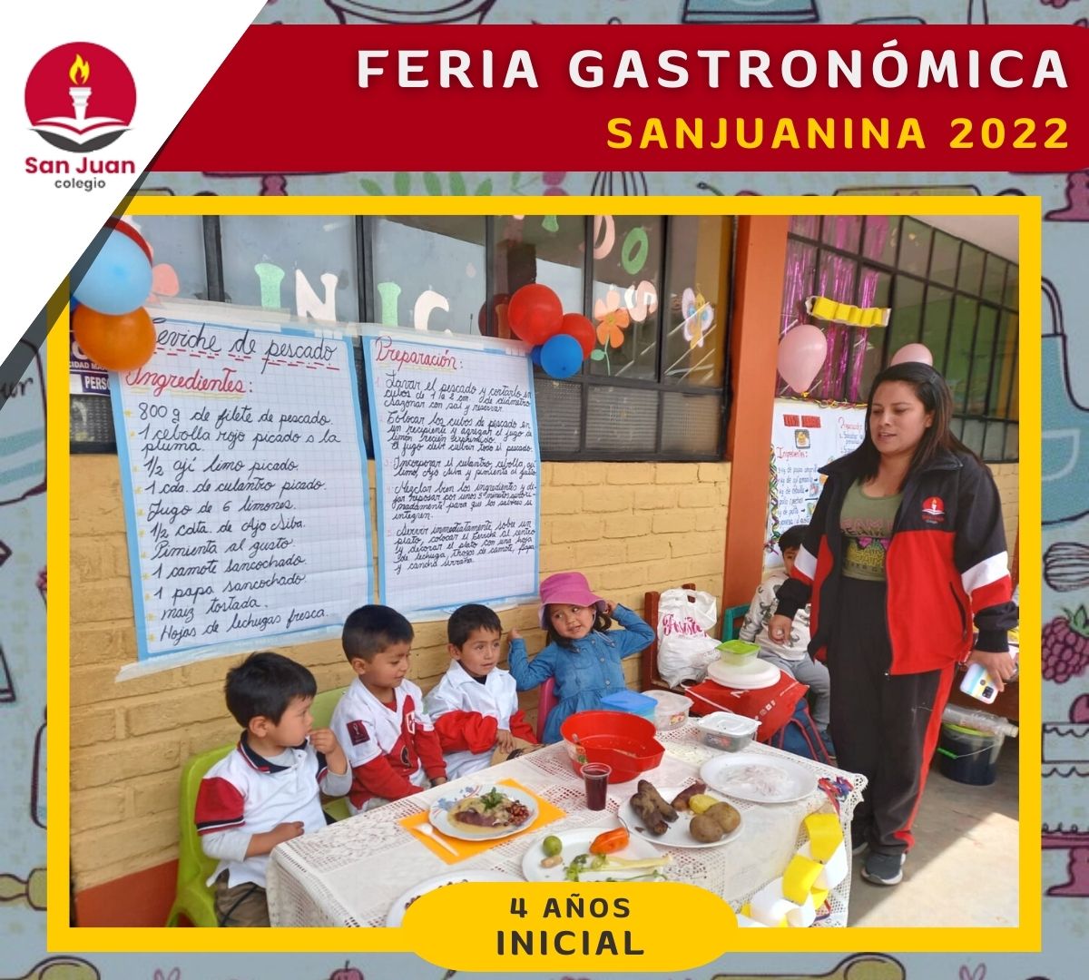 SChupaca's tweet photo. 🔴 FERIA GASTRONÓMICA 2022
✔️ MINI CHEFS SANJUANINOS 👩‍🍳👨‍🍳

👉 "COMIDA MARINA" 👨‍🏫 👩‍🏫

#colegiosanjuanchupaca #Chupaca #FeriaGastronómica #minichef  #MatriculasAbiertas #matricula2023 #talleressanjuaninos https://t.co/KOT10re4P7