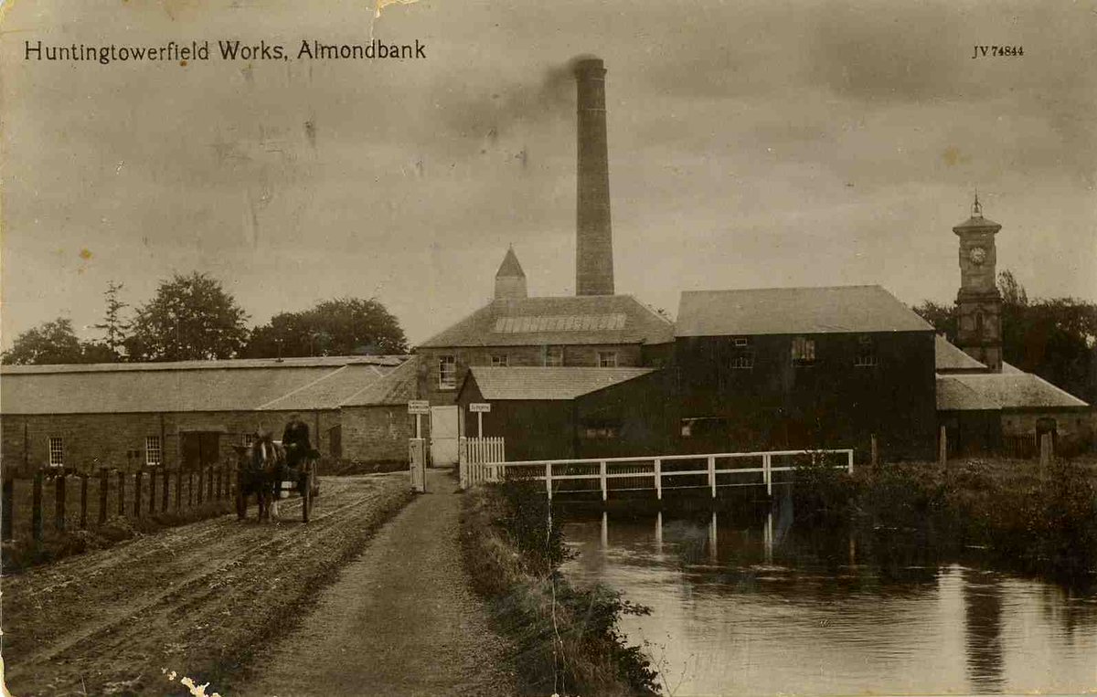 Huntingtowerfield Works, Almondbank, c.1913. The bleachworks were founded in about 1775 to bleach linen cloth at a time when the manufacture of linen in Scotland and its bleaching were actively encouraged.

#ExploreYourArchives