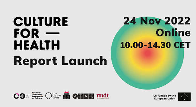 #EventWednesday 
👉 On 24 November, @Culture4Health_ will present the #CultureForHealth Report with findings of over 300 scientific studies & 500+ projects that show art and culture’s contribution to health & wellbeing. Register here for the online event: cultureforhealth.eu/news/24-novemb…