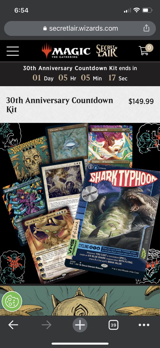 BcdLegacy's tweet photo. @wizards_magic @MTGSecretLair do the right thing and release the Countdown to 30 secret lair to demand at least until your stated timer! We don’t necessarily need it before Christmas. It’s literally the one anniversary product everyone (in theory) could enjoy. https://t.co/91lpcydlwI