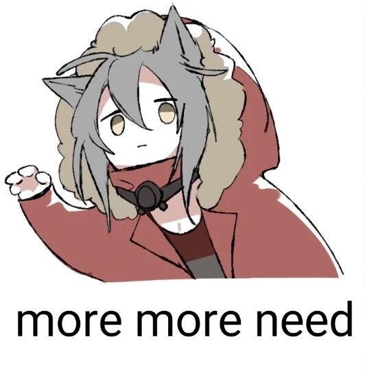 RaheryMaxwell's tweet photo. More More Need！
It means wanting to touch something(like breasts/thighs/feet .etc)
#Arknights #ArknightsFanArt #ArknightsRed #projectred https://t.co/z8yDk87fhZ