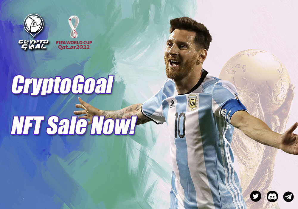 CryptoGoal NFT Sale now! 

The most exciting Fantasy Soccer GameFi project.

Fair! Simple! Clear! 

The lowest NFT card packs price is only $0.5. 

Build your dream team and get the chance to win $30,000!

Official Website: cryptogoal.xyz
#NFT #Crypto #WorldCup2022 #win