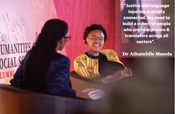 iNIHSS's tweet photo. Dr. @Athambile Masola on being intentional in the use of African languages. #HSSEncounters2022 #HSSAC2022 https://t.co/3zKy3uei4x