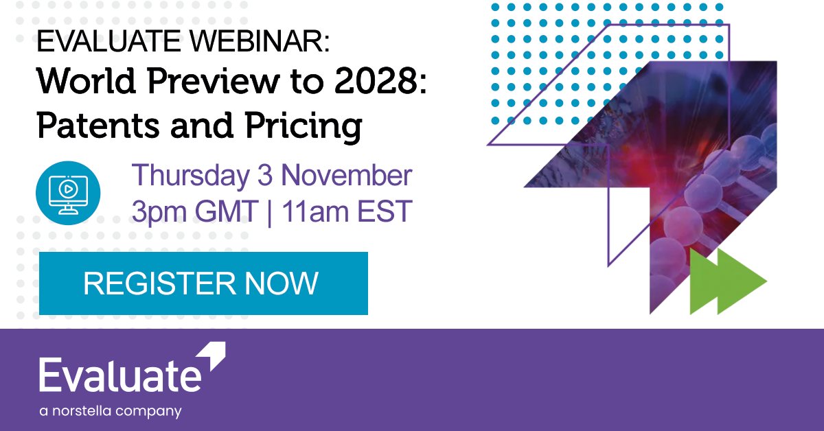 evaluatepharma's tweet photo. Have you registered to attend our webinar on Thursday November 3rd? Don’t miss out on key discussions about the #WorldPreview report and more. Click here to register https://t.co/cxzG8c3zUa https://t.co/NbTmkbUaXV