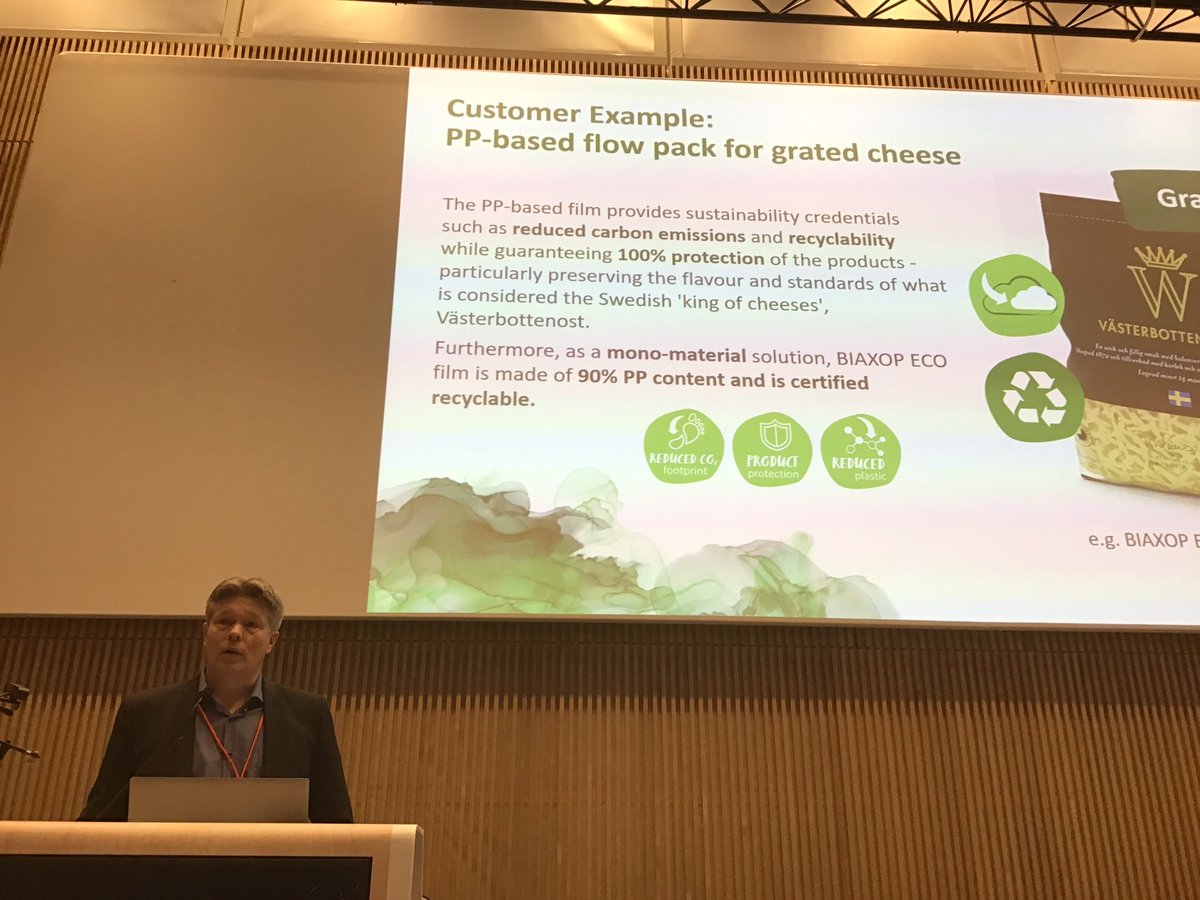 Wipakin Green Choice tuotteet on räätälöity toimimaan olemassa olevilla pakkauskoneilla. #Wipak Ari Nykänen #packsummit #pakkaus