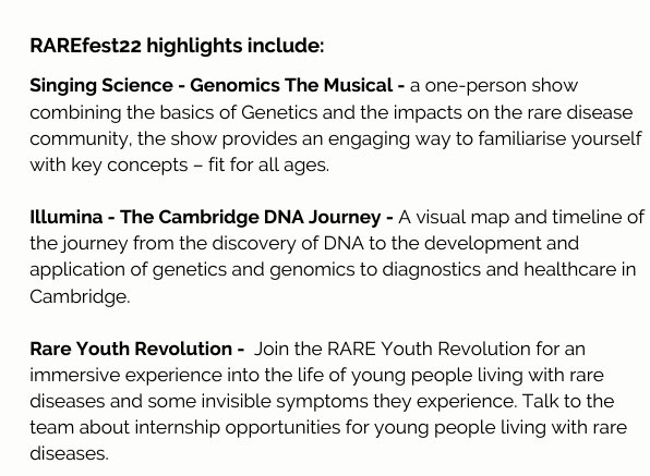 GoPI3Ks's tweet photo. We are proud media partners of @camraredisease #RAREfest22 helping put people living with #RareDisease centre-stage! Join us on Nov 26th for this vibrant,, hands-on festival celebrating science, tech &amp; community. Get free tickets for the whole family https://t.co/uHgV4595H4 https://t.co/RFNKngpgzl