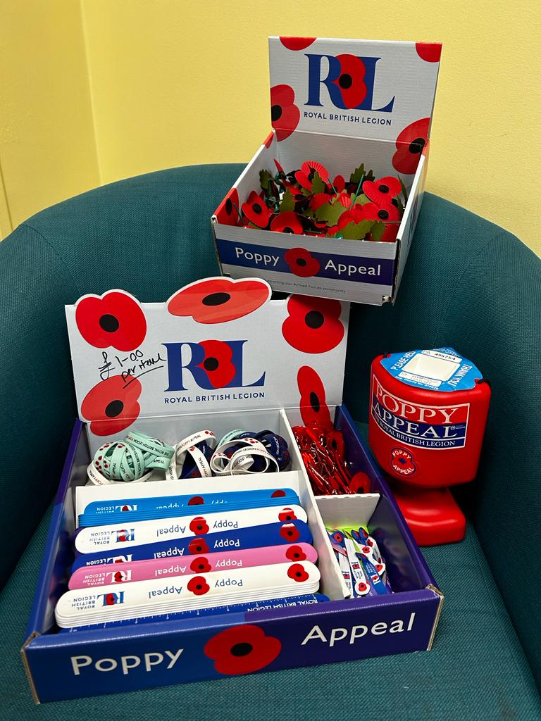 This year's Poppy Appeal has launched in school.  The items are £1 each and are available in school reception.