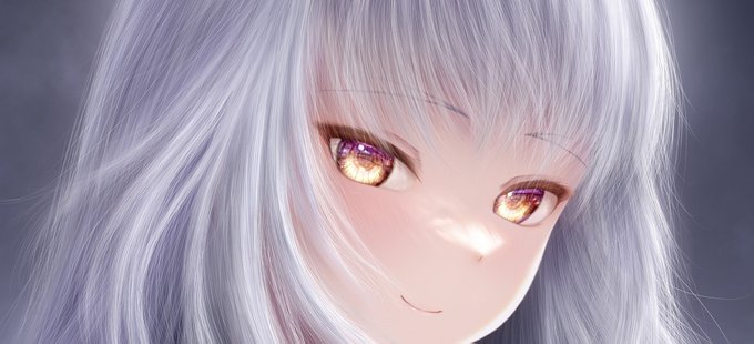 この前描いたメリュジーヌ、髪の毛も頑張ったけど、瞳も頑張って描いてた #FGO 