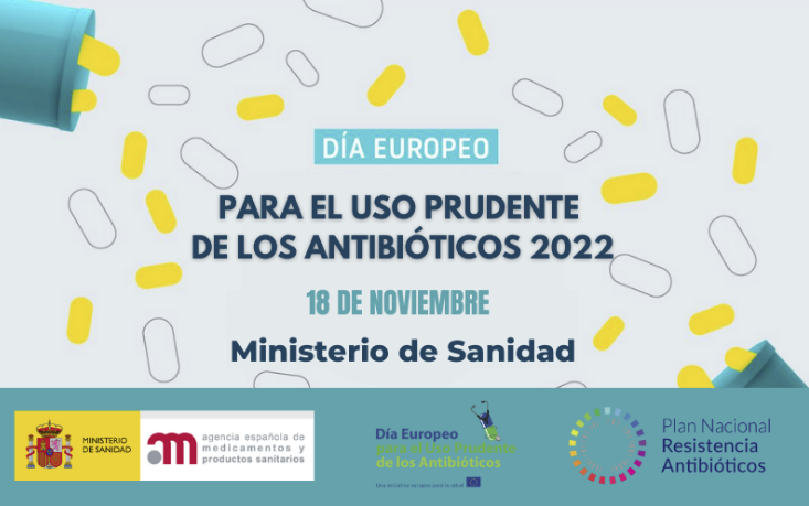 Descubre la jornada online que ha preparado <a href="/AEMPSGOB/">AEMPS</a> con motivo del Día Europeo para el uso Prudente de #Antibióticos💊 2022

🗓️18 de noviembre
⏰de 10:00 h a 13:00 h
✍️Programa e inscripciones ➡️cutt.ly/CNAkNQc
<a href="/sanidadgob/">Ministerio de Sanidad</a> <a href="/PRANgob/">Plan Antibióticos</a>