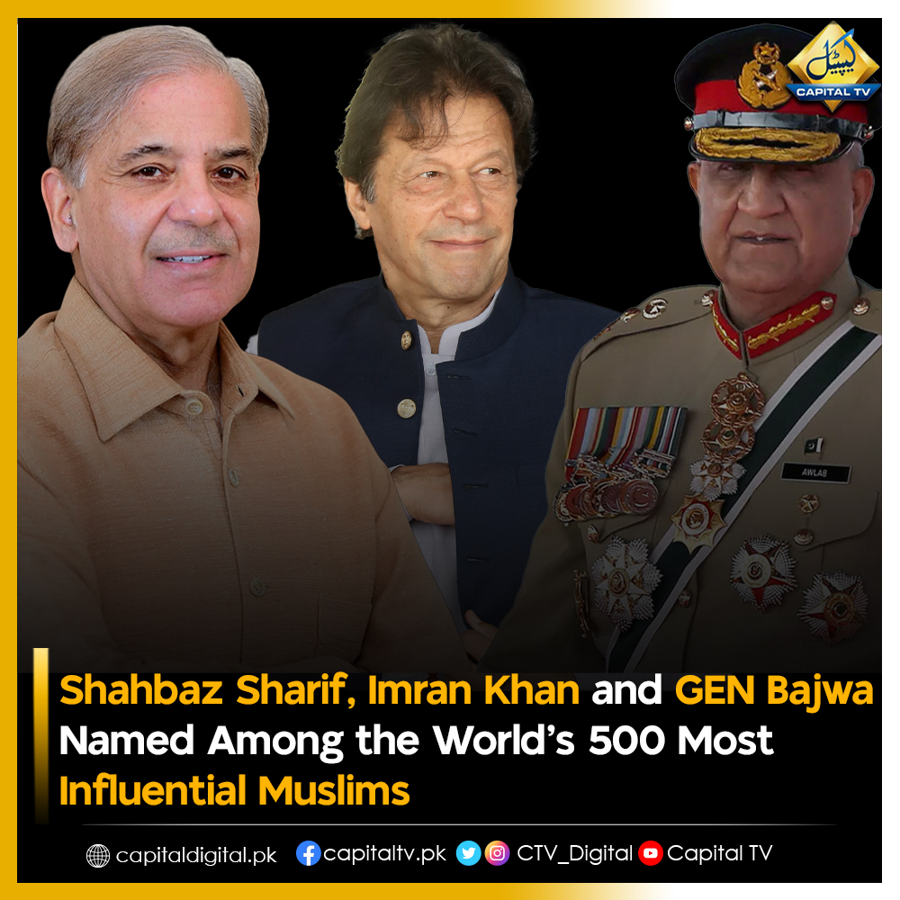 CapitalTVLive's tweet photo. Jordan-based Royal Islamic Strategic Studies Centre (RISSC) in collaboration with Georgetown University published its 14th annual list titled, “The Muslim 500: The World’s 500 Most Influential Muslims”

#CapitalTV #RISSC #InfluentialMuslims #shahbazsharif #ImranKhan #GenBajwa https://t.co/BSLFHORRkH